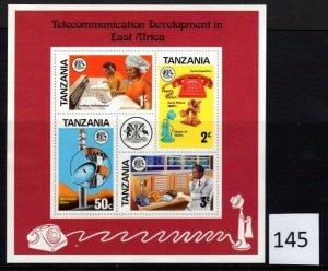 $1 World MNH Stamps (0145), Tanzania Telecommunication S/S imperf