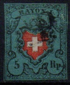 Switzerland 5 Used (Frame around cross)