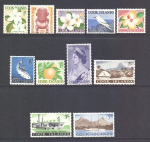 Cook Islands Scott 148/158 - SG163/173, 1963 Elizabeth II Set MH*