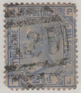 82 SG157 Plate 22  2 1/2d Blue P-J