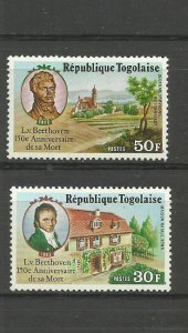 TOGO - MUSIC , BEETHOVEN, MNH