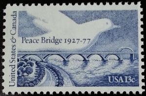 1977 13c United States & Canada, Peace Bridge, 50th Scott 1721 Mint F/VF NH