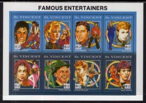 St Vincent 1564 Entertainers Souvenir Sheet MNH VF