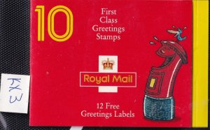 GB KX3- KX3a 1991 Laughing Pillar Box Greetings Barcode Booklet - complete