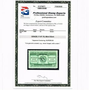 NICE GENUINE SCOTT 1065 MINT OG NH PSE CERT GRADED F-VF 75 APPARENT SUPERB 98