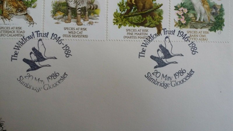 GB 1986 Nature Conservation FDC SHS Wildfowl Trust Slimbridge