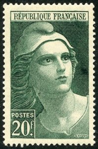 France Scott 553 Unused LHOG - 1945 20fr Marianne - SCV $1.00