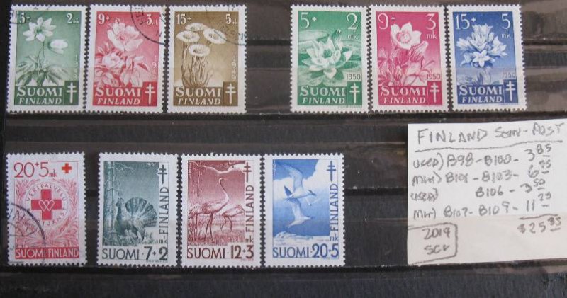 Finland Semi-Postal Selection- SCV=$25.35