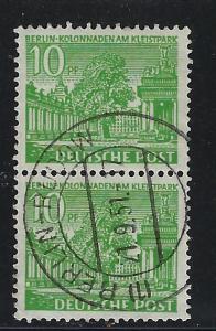Germany Berlin Scott # 9N47, used, pair, variation plate print