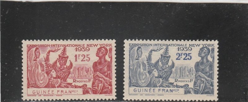 French Guinea  Scott#  164-5  MH  (1939 NY World's Fair)