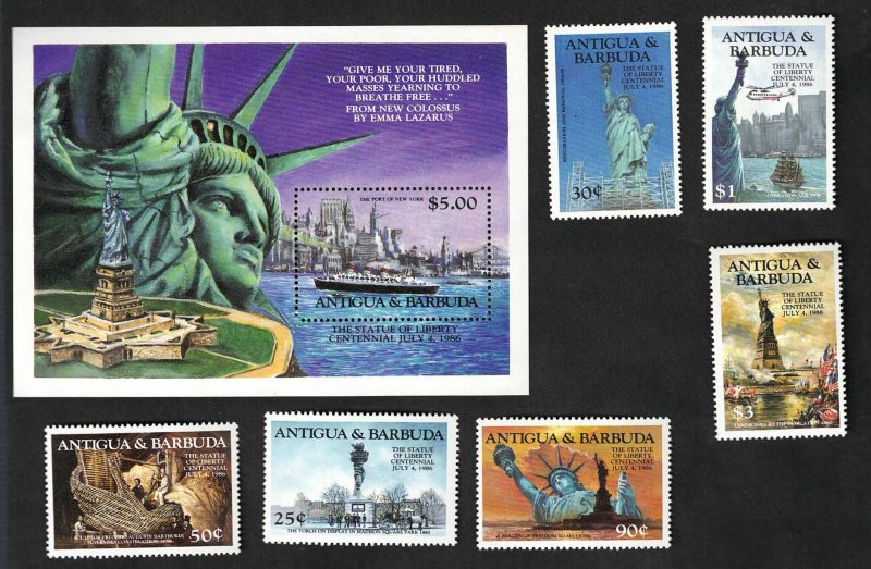 Antigua & Barbuda Scott # 828-834, MNH, CV = $ 9.60, Lot 250203-01