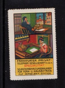 German Advertising Stamp - Frankfurt Private Telephone System