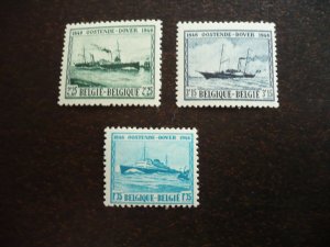 Stamps - Belgium - Scott# 368-370 - Mint Hinged Set of 3 Stamps