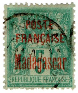 (I.B) Madagascar Postal : Overprint 5c