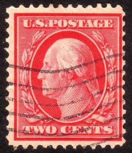 1910, US 2c, Washington, Used, Sc 375