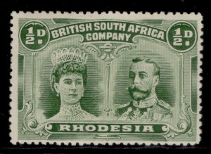 RHODESIA GV SG122, ½d dull-green, M MINT. Cat £70.