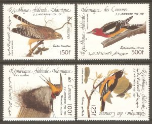 COMORO ISLANDS Sc# C139 - C142 MNH FVF Set4 Birds