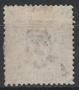 Malaya Singapore 1867 Straits Settlements opt India 3c on 1a Used SG#3 CV£95