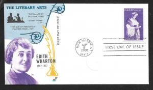 UNITED STATES FDC 15¢ Edith Wharton 1980 Spectrum