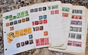 NEW ZEALAND OLD STAMP COLLECTION ON ALBUM PAGES BIN 870