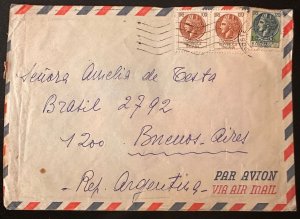 CM) 1972. ITALY. COIN WITH SILHOUETTE OF A WOMAN. ENVELOPE SENT ARGENTINA. XF