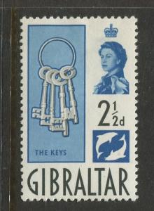 Gibraltar - Scott 150 - QEII Definitive Issue -1960- MH - Single 2.1/2d Stamp