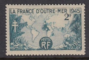 France 560 World Map mnh