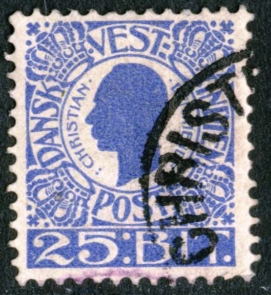 DANISH WEST INDIES  SC #34, USED - 1905 - DWI012