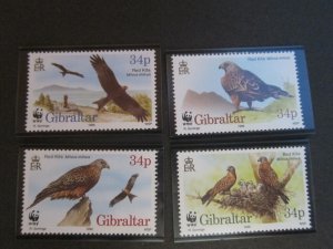 Gibraltar 1996 Sc 716a-d Bird set MNH