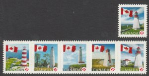 FLIPPED Image Error = LIGHTHOUSE = DIE CUT Canada 2007-08 #2253i-2253Bi [ec217]