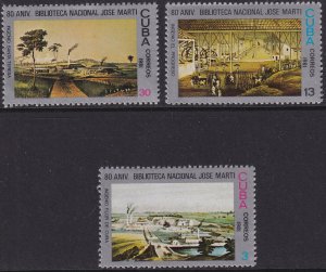 Sc# 2443 / 2445 Cuba 1981 Paintings complete set MNH CV: $1.65