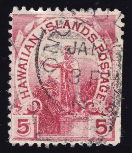 Hawaii Scott 76 5c  Rose Lake Used   Lot H2013 