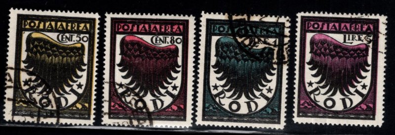 ITALY Offices in Rhodes, Rodi Scott C1-C4a Used Airmail set