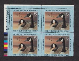JDS5 - Junior Federal Duck Stamp. Plate Block Of 4. MNH. OG. #02 JDS5PB4TL