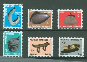 French Polynesia #J31-J36  Single (Complete Set)