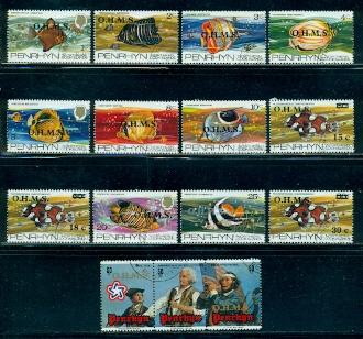 Penrhyn Island #O1-O13 Part Set  Used CTO  Scott $6.55