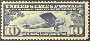 Scott #C10 1927 10¢ Spirit of St. Louis MNH OG