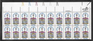 #1911 MNH Plate block strip of 20