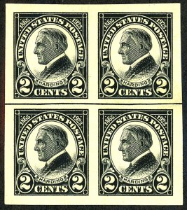 U.S. #611 MINT horz Line Block OG HR