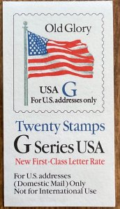 US #BK222 MNH Booklet of 20 #A1111 “Old Glory” Flag SCV $13.00 L42