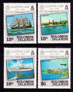 Solomon Islands 1984 Lloyd's Visit Complete Mint MNH Set SC 521-524