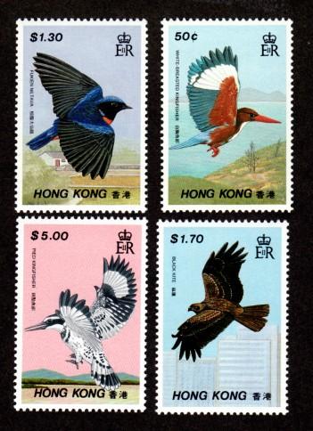  Hong Kong 519-522 Mint NH Birds!