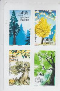 2018 France Trees 12 SA Bklt (Scott NA) MNH