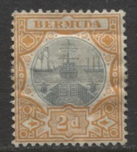 Bermuda - Scott 36 - Caravel - Wmk 3 -1906 - MNG -Single 2p Stamp