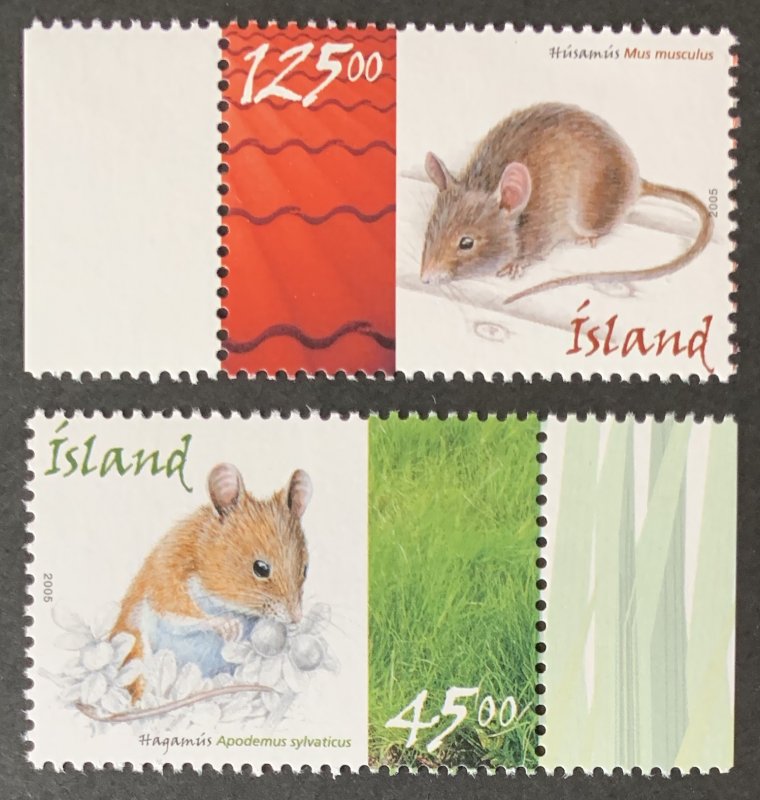 Iceland 2005 #1037-8 MNH. Mice