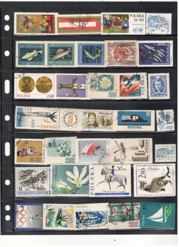 POLAND COLLECTION ON STOCK SHEET MINT/USED