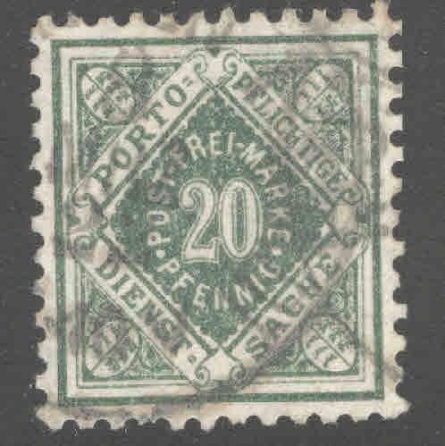 Germany State Wurttemberg Scott o22 Used official