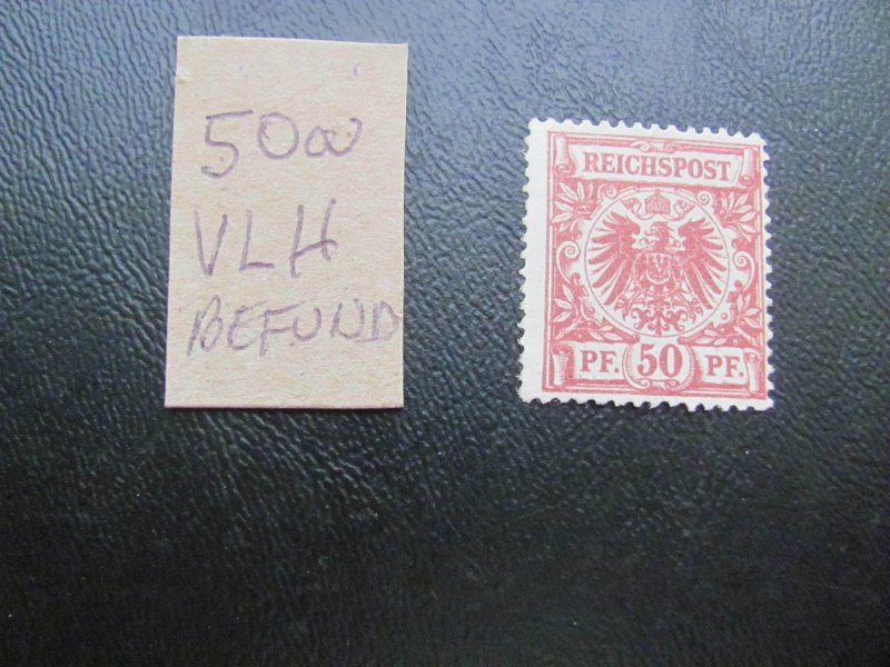 GERMANY 1889 VLH ATTEST LANTELME MI. 50a SC 51 EAGLE VF 1500 EUROS (122)