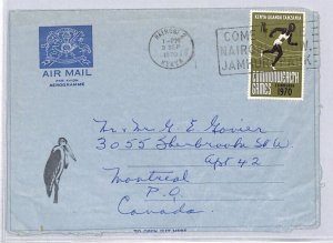 KENYA AIR LETTER Illustrated BIRDS Nairobi CANADA Montreal 1970 {samwells} ZN262