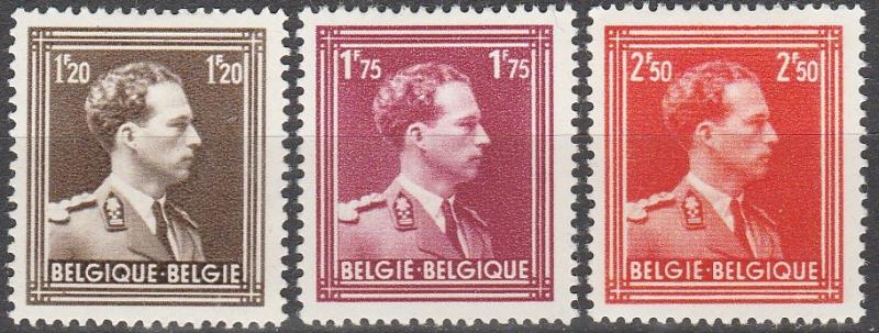Belgium #285, 288, 291  F-VF  Unused  (A14865)